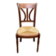 Louis XVI style chair in solid oak and straw.