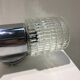 Wall lamp double lights chrome and glass 70s