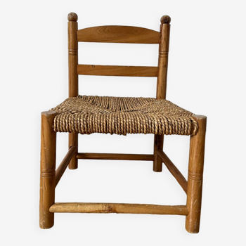 Rope and wood children's chair