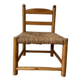 Rope and wood children's chair