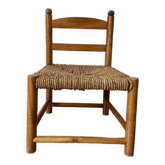 Chaise enfant corde et bois