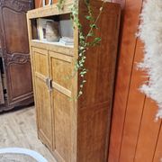 Oak wardrobe 2 doors Art Deco style renovated