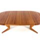 Table à manger extensible ronde 'Arden' 2x - teck - style mid-century moderne