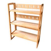 Étagère de bouquiniste pliante en bois clair