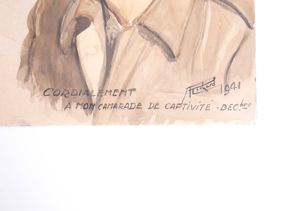 Portrait of a man, military, 1940s