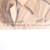 Portrait of a man, military, 1940s