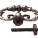 Old silver-plated metal furniture handle