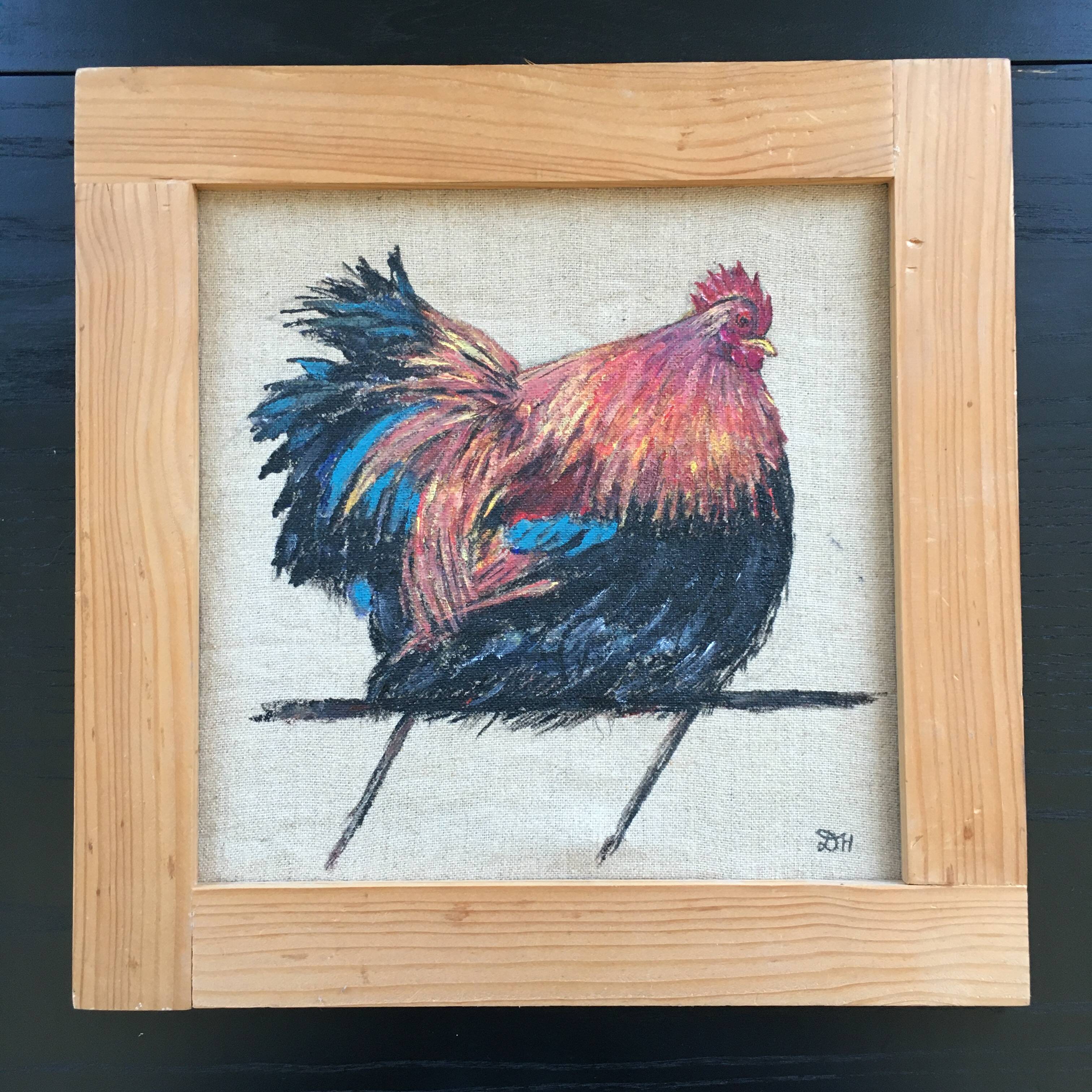 Brown hen painting