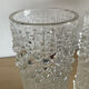 Pair of vintage Bubble roll vases in moulded glass