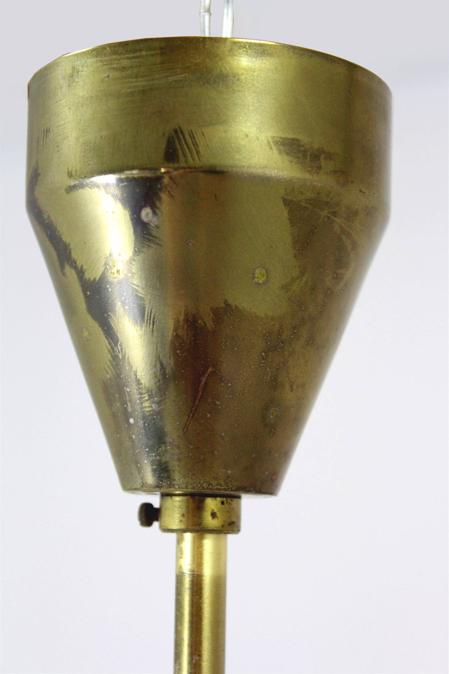 Lustre Spoutnik Mid-Century de Kamenický Šenov, 1970s