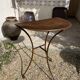 Table console en fer forgé artisanal