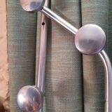 Aluminum floor coat rack