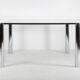 Square chrome-plated steel table by Sergio Mazza for Cinova, Italy, 1970s