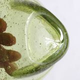 Biot bubble glass ensemble, bottle, jar, bowl and glass.