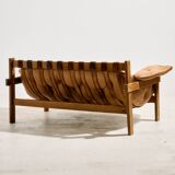 Hungarian leather sofa set by Ipoly Furniture Factory, set of 2.