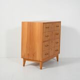 Scandinavian elm chest of drawers, 1950s