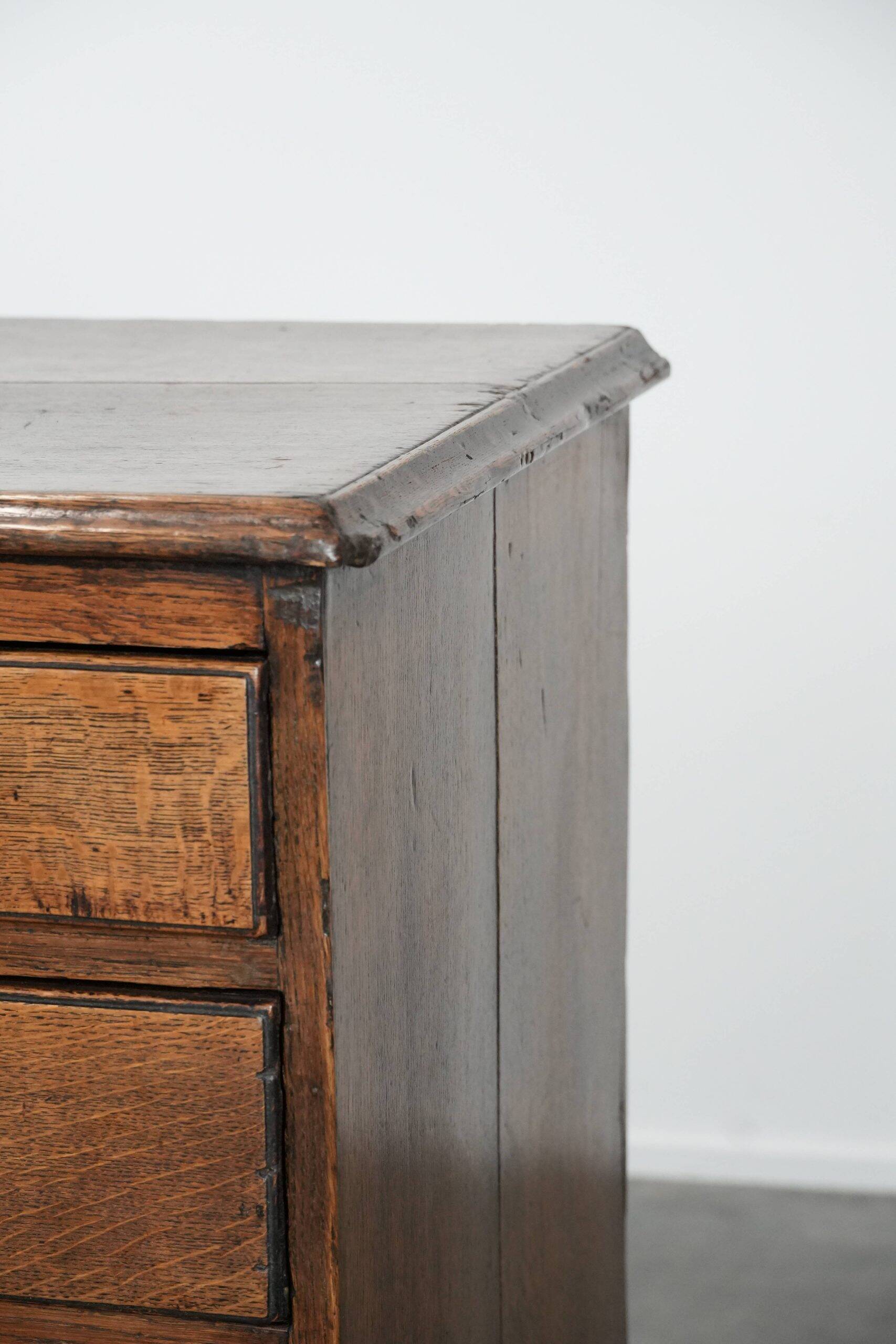 18th-century English antique oak commode