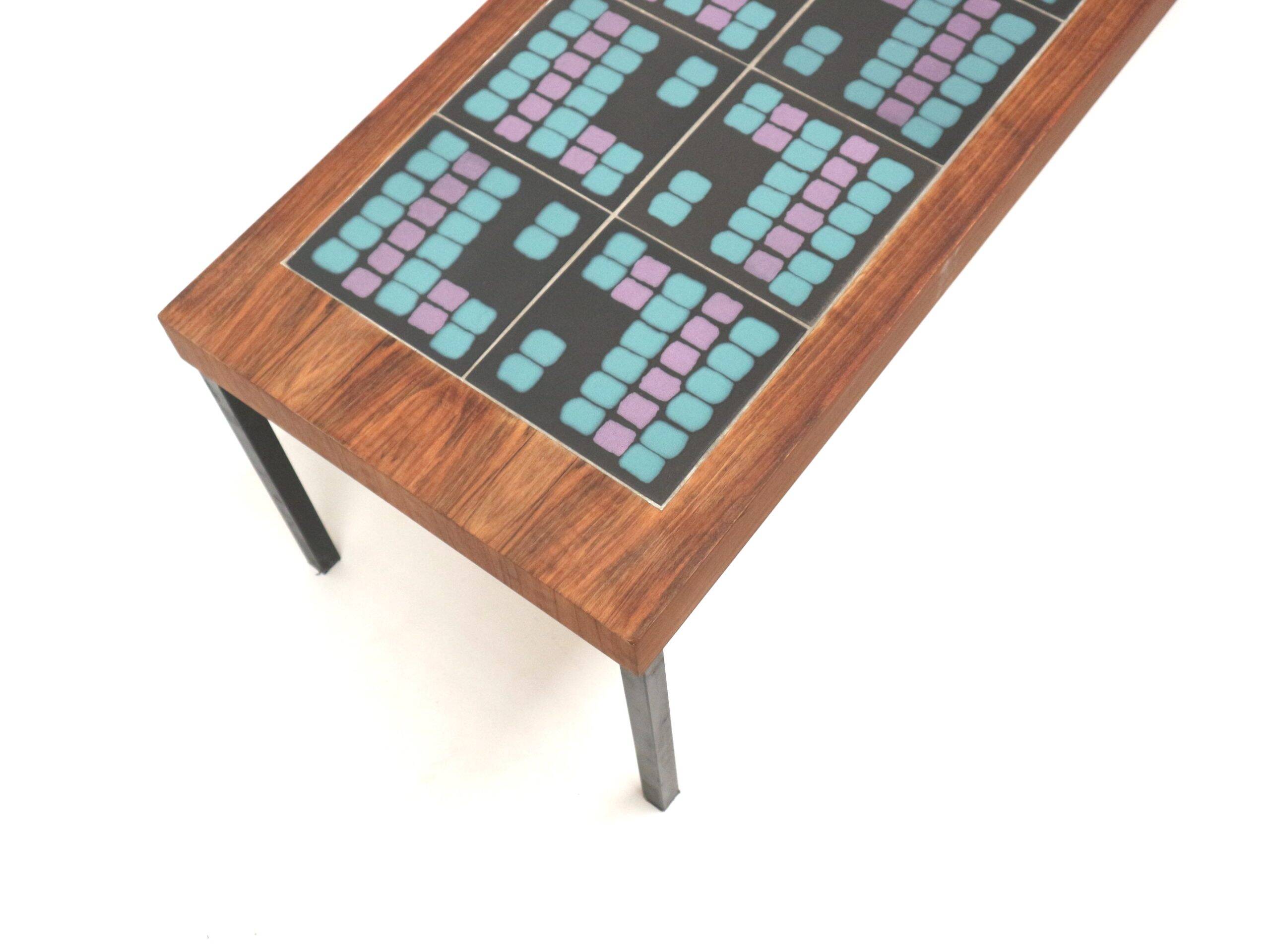 Table basse vintage en céramique fabriquée dans les années 1970