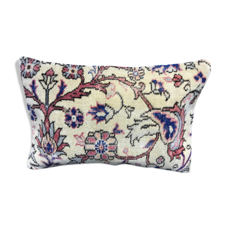 Handmade faded lumbar carpet pillow 40x60cm