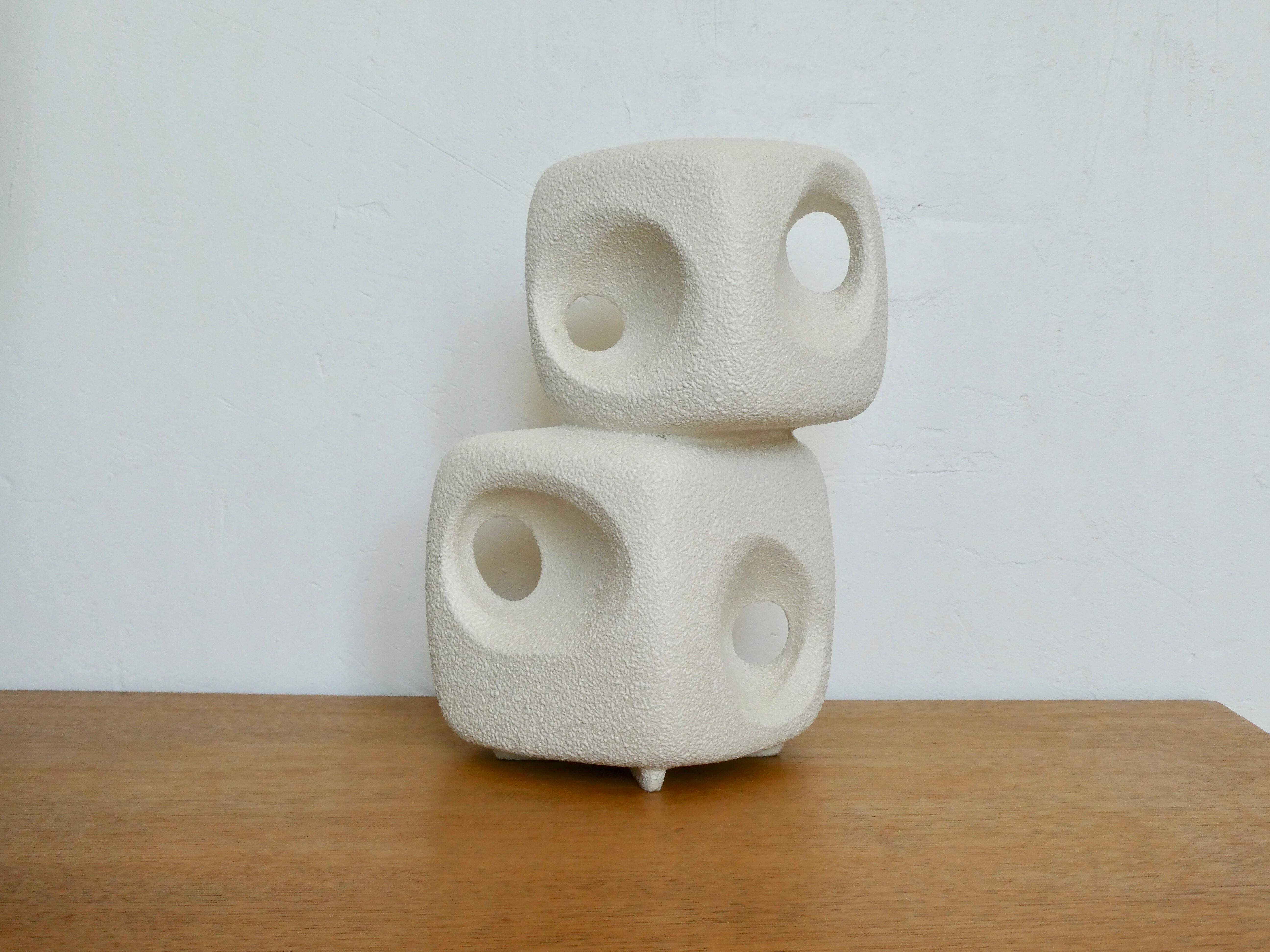 Roberto Rigon ceramic cube vase for Bertoncello, Italy, 70s