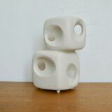 Roberto Rigon ceramic cube vase for Bertoncello, Italy, 70s