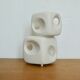 Roberto Rigon ceramic cube vase for Bertoncello, Italy, 70s