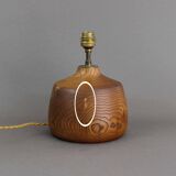 Vintage 50s solid elm wood lamp base