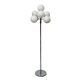 1970s floor lamp in chromed metal and opaline