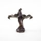 Brass female figurine in Art Deco style with floral motifs, European decorative art