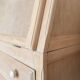 Antique donkey back secretary, white patina with a ceruse effect