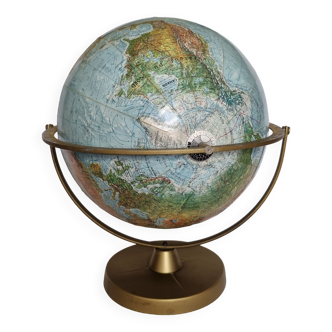 Globe in relief, Scan-Globe Denmark, gyroscope, 30 cm