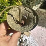 Magnificent Cascade Chandelier in Brass & Crystal Glass 1970s Vintage