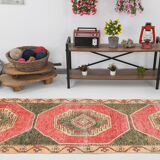 3x10 oriental geometric vintage runner rug,102x323cm