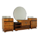 Bedside tables and mirror in sycamore burl