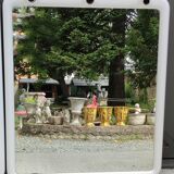 Pair of lodge mirrors, italian design 1970s