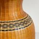 VINTAGE Woven Bamboo and Fine Porcelain VASE