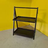 Ebonized Wooden Folding Side Table/Etagère, Mid 20th Century