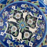 Handmade ceramic collector's plate, glazed with enamels, signed by Adiguzel Gini, Türkiye