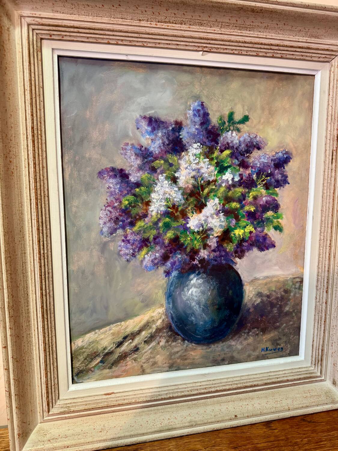 Painting Still Life with Lilacs 20th Century