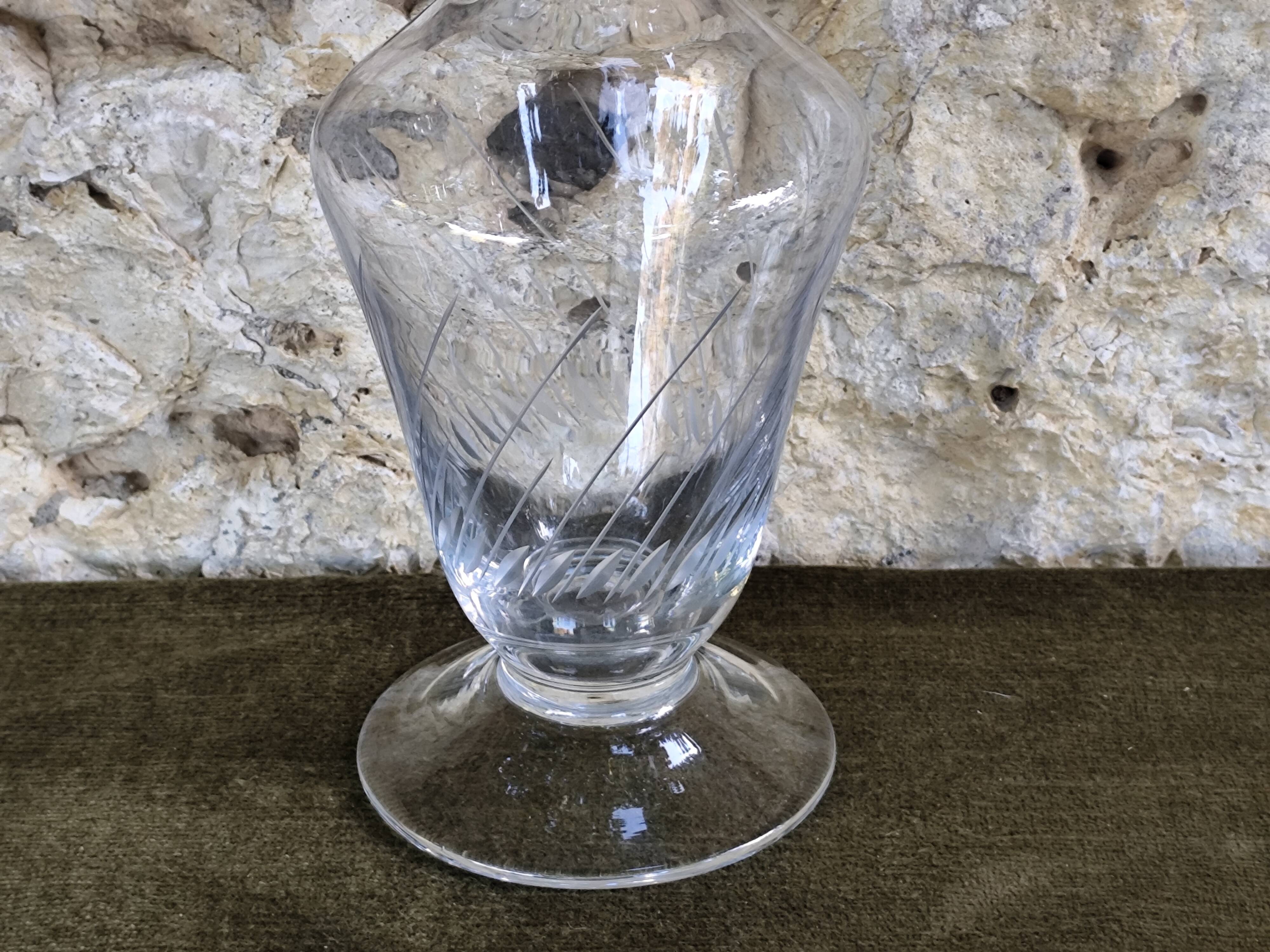 Carafe à eau ou vin en verre vintage