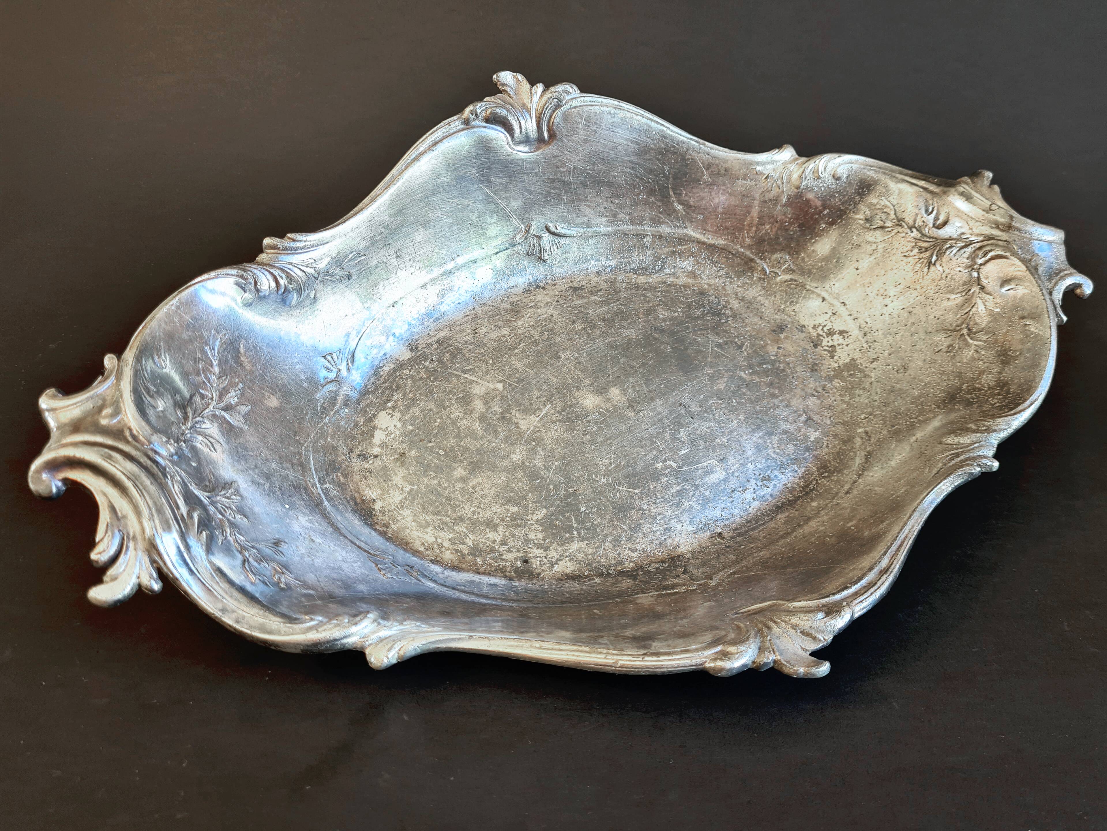 Elegant “Cristofle” Louis XV style bread basket – Gall silver-plated metal