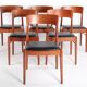 Set of 6 Model 26 chairs by Henning Kjaernulf - KS Korup Stolefabrik