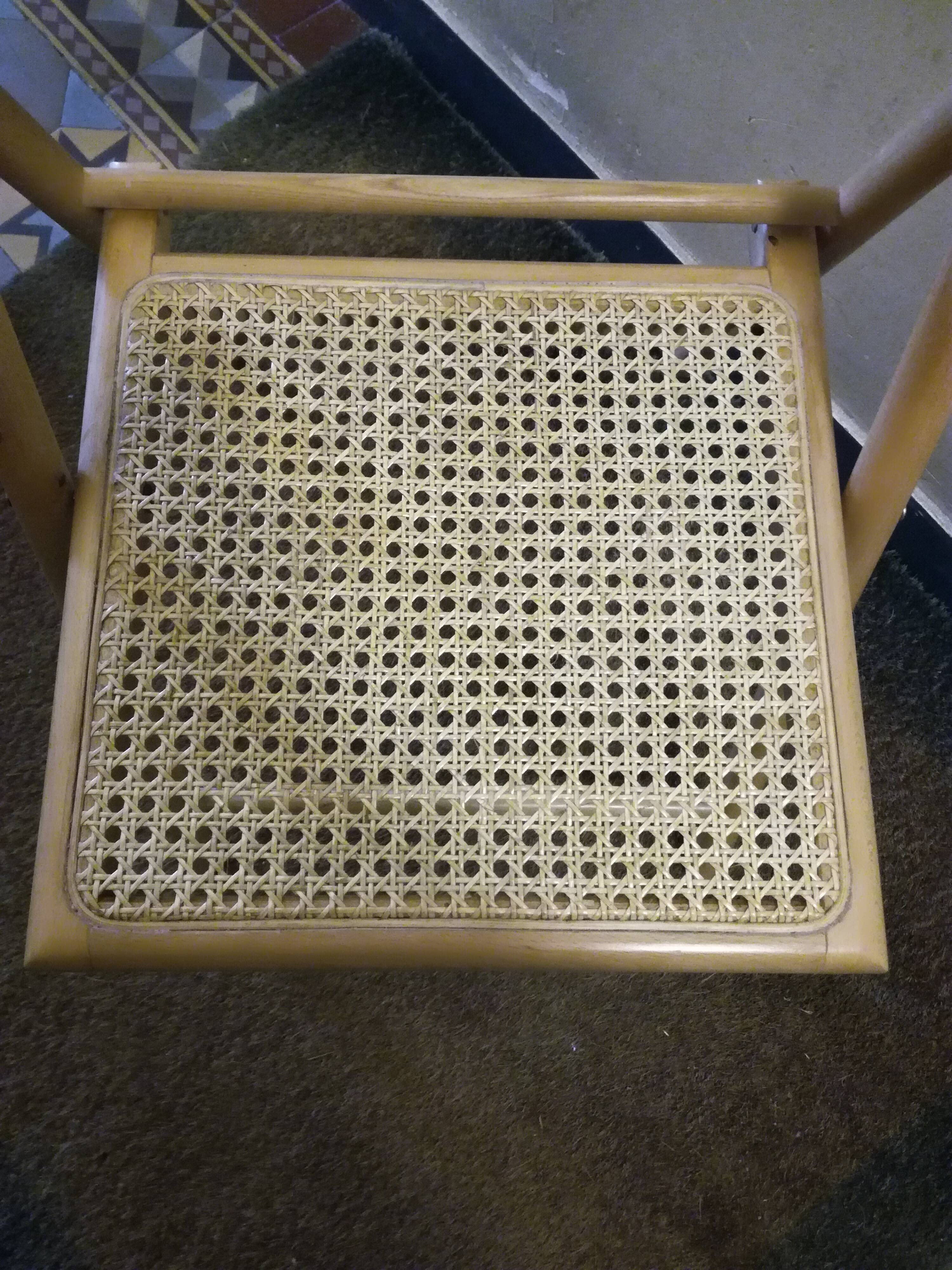 Folding chair in cane