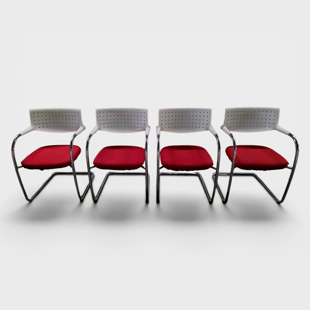 Set of 4 Vitra Visavis Chairs – Design by Antonio Citterio