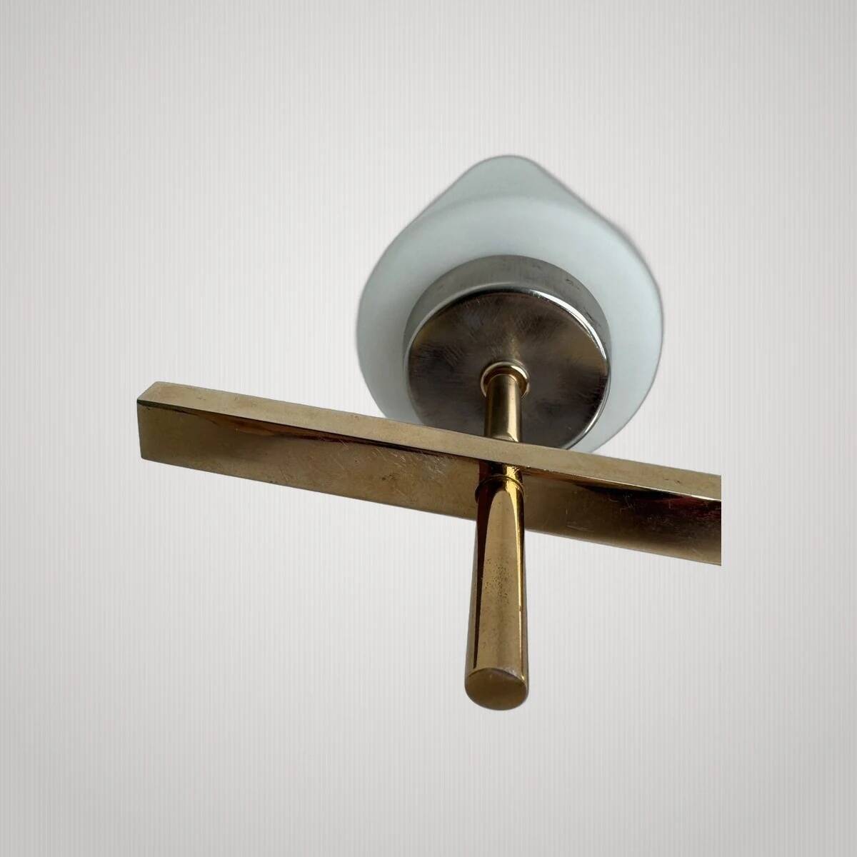Vintage old french double wall light "maison arlus" 1950