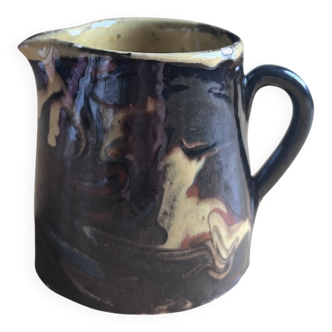 Vintage milk jug VALLAURIS Jaspé