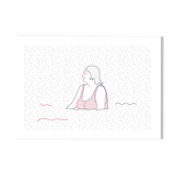 Illustration A4 naiade no. 5/8 brittany bather sea