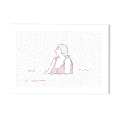 Illustration A4 naiade no. 5/8 brittany bather sea