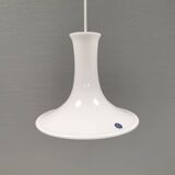 Mandarin hanging lamp made in opal white hand-crafted and mouth-blown glass