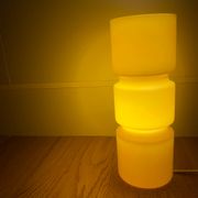 Fitz lamp in yellow glass Habitat vintage cylinder tube lamp